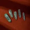 Cyansea Popular Transfronteiriço Estilo Gótico Garota Popular Y2K Coração Cruz Nova Prata Adesivos de Arte para Unhas DIY Celular