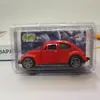 Carro de Polícia Táxi Fusca Clássico Retro Realista de Porta Dupla Carro de Liga Metálica Puxa-de-volta Modelo de Carro Ornamento Pequeno Brinquedo