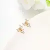 Novos Brincos de Franja em Laço em Forma de Coração da Xuping com Cravação de Zircônia, Liga de Cobre, Brincos Elegantes e Estilosos Atacado