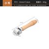 Rodillo de empuje con mango de madera original herramienta de prensado de rodillo rodillo de cuero oscuro rodillo de hierro grande