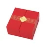 Caja de Regalo Heritage Cinturón Dorado con Acabado de Alta Gama, Etiqueta Dorada de Trébol de Cuatro Hojas, Joyero de Doble Apertura para Guardar Collares y Anillos, Al por Mayor en Stock