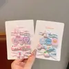 Pinza para el pelo de gato de dibujos animados, linda estrella de cinco puntas degradada, pinza para flequillo de niña, pinza lateral moderna y fresca, cabello ondulado súper de cuento de hadas