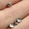 Aretes de Titanio F136, Piercings de Nariz, Piercings de Lengua, Bandeja Hua Zi, Base Ovalada Vacía de Aleación de Titanio G23 Accesorios para Joyería de Piercing