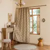 Cortinas Retro Estilo Americano con Rosas, Más Vendidos Transfronterizos, Estilo Pintura al Óleo Jacquard, Semioscuras, Cortinas sin Taladro para Ventanas de Mirador de Dormitorio