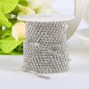 Corrente Garra de Strass Denso Banhada a Prata Cristal Inserido Colorido Corrente de Diamantes Material para Celular DIY Acessórios Diamantados para Assento de Perfume