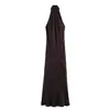 Comercio Exterior Transfronterizo Mayorista AliExpress Vestido Elegante de Satén de Seda para Mujer Verano 2026 Cuello Halter K4