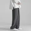 Pantalones Rectos de Seda de Hielo Ligeros de Verano para Hombre, Pantalones Holgados de Pierna Ancha, Pantalones Deportivos de Chándal, Pantalones de Traje, Pantalones Casuales de Secado Rápido