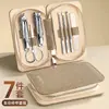 Set de Cortaúñas de Alta Gama 7 Piezas Cortauñas de Acero Inoxidable Regalo de Negocios Herramientas de Manicura de Alta Gama para Cortar Uñas