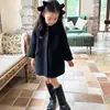 Abrigo de lana para niñas de otoño e invierno, abrigo de longitud media a la moda estilo coreano para primavera y otoño para niñas, niños mayores y bebés