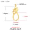 Colgante de Plata Esterlina S925 Soporte Vacío Femenino Monedero Trébol de Cuatro Hojas Soporte para Colgante Incrustado con Jaspe y Jade de Campo Colgante Soporte de Plata