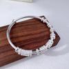Pulseira de Prata Lisa Empurrar-Puxar Enrolada Pé Prata 9999 Moda Simples Pulseira de Prata Pura Entrada Luxo Estilo Nicho Exquisito Presente de Aniversário