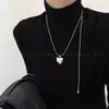 Colar Coreano em Forma de Coração para Mulheres, Estilo Punk, Design de Estrela do Mar Prateada de Nicho Y2K, Retro Spicy Girl Ins