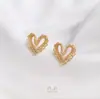 Aretes de Corazón de Encaje con Chapado en Oro de 14K que Conservan el Color Tendencia Lujo Ligero Dulce Temperamento Accesorios para Aretes DIY de Mujer Materiales