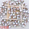Cuentas de cerámica de porcelana azul y blanca pintadas a mano cuerda roja collar tejido a mano pulsera accesorios DIY cuentas sueltas accesorios de joyería