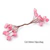 Flor artificial rosa núcleo de flor de espuma núcleo de flor fruta diy grampo de cabelo manual joia de cabelo flor embrulhada acessórios de joia material