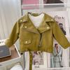 Abrigo para niños Otoño Nuevo chaqueta corta de cuero para motocicleta para niñas TQ137