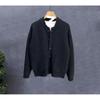 Outono e inverno grosso suéter casaco masculino moda exterior gola redonda simples retro japonês slim-fit suéter cardigan masculino