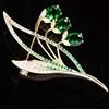 Moda coreana broche de orquídea lirio ambiente elegante ropa planta floral pin accesorios simples ramillete