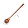 Cuchara de madera pequeña para cocinar, estilo japonés y coreano, con mango largo de 23 cm, cuchara para mezclar, cuchara creativa para miel, cuchara de café nanmu al por mayor
