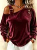2026 Europeu e Americano transfronteiriço novo Amazon outono elegante feminino ombro a ombro modelagem solta blusa de manga comprida