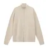 Suéter Cardigan Chaqueta Pesada de Punto Cálido para Pareja Ma's Four Corners Primavera Cremallera Doble Cuello Medio Alto Suéter para Hombre
