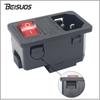 Ac01 Enchufe de Pin para Tarjeta Tipo Embebido Tres en Uno con Interruptor Portafusibles Integrado Enchufe de Alimentación de CA con Tapa Trasera