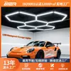 Luz Hexagonal de Panal Luz LED para Tienda Gimnasio Barbería Luz con Forma de Empalme Habitación de Lavado de Autos RGB Luz de Panal para Garaje