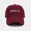 Boné de Beisebol Macio Bordado com Letra New Brooklyn Europeu e Americano Capinha Pequena para Rosto Feminino Boné de Compras Fashion Masculino