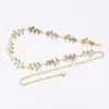 Cadenas de Cintura Estilo Europeo y Americano para Mujer, Cinturón Cadena Metálico de Alto Nivel con Patrón de Olas, Cadena de Cinturón Decorativa Versátil para Vestidos y Pantalones