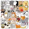 50 Lindos Stickers de Graffiti de Colección de Gatos y Perros para Botellas de Agua, Maletas, Cuadernos y Decoraciones de Teléfono al por Mayor