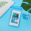 Fabricantes bolsa impermeable para teléfono móvil de exterior PVC transparente luminosa bolsa sellada para teléfono móvil cámara de buceo pantalla táctil