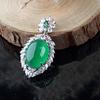 Calcedônia de gelo alto embutido pingente ágata verde Guanyin Buda Jade Folha cloisonne embutido estúdio ao vivo fornecimento de uma peça de entrega
