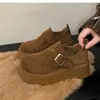 Zapatos Birkenstock de Suela Gruesa de Otoño para Mujer con Pequeño Aumento de Altura 2025 Nuevos Mocasines Retro Birkenstock de una Sola Tira