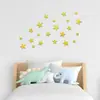 Pegatinas de pared autoadhesivas de acrílico con combinación de estrellas de 20 piezas transfronterizas para dormitorio infantil, sala de estar, decoración de pared del hogar, pegatinas 3D