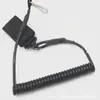Cable de alimentación de resorte de PU cola de palabra de tres clavijas cable de resorte de CA 0.75 cuadrado 1.5 metros máquina de flick gorda cable de resorte CC