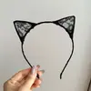 Diadema de Orejas de Gato 2025 Nueva Popular Pasador Sexy Diadema de Encaje Pasador de Cosplay Vestir