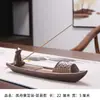 Novo Zen um barco de uma folha cerâmica fio incenso incenso porta-incenso multi-função incensário de refluxo sândalo ornamentos criativos