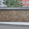 Arte de Pared con Relieve Imitación Cobre de Fibra de Vidrio para Fondo Cultural de Campus, con Estatuas de Celebridades y Esculturas de Cobre