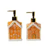 Comercio Exterior Personalizado Estéreo Relieve Casa Navideña Botella de Loción Dispensador de Jabón Pintado a Mano Dispensador de Champú