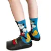 Meias Cartoon Estilo Outono para Meninas Meias de Cano Médio Meias Longas Meias Fofas Modernas Meias Longas Personalizadas Criativas Europeias e Americanas Meias de Cano Médio Femininas