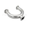 Acero inoxidable 304 sanitario rápido en forma de U tee acero inoxidable médico grado alimenticio espejo conexión rápida Portabrocas accesorios de tubería