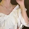 Collar Geométrico Minimalista Resistente con Cierre de Pinza Ot para Mujer, Cadena de Clavícula Versátil de Moda con Personalidad, Nueva Cadena para el Cuello de Celebridad de Internet