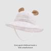Sombrero de pescador coreano para bebé, lindo sombrero para el sol de oso de dibujos animados, transfronterizo, primavera y verano 2025, nuevo sombrero de cubo para niños al por mayor
