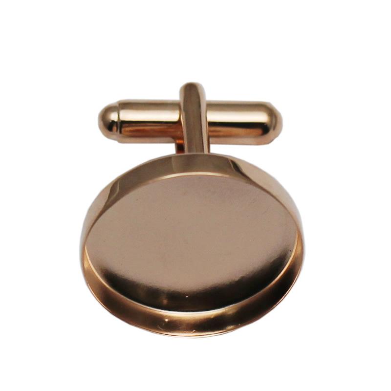 雅缤 高档纯银袖扣托 入20mm袖口钮托 男士 diy活动脚袖扣YB33624