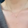 Colar de coelho minimalista estilo coreano cravejado de diamantes, moda de luxo leve, design de nicho, sensação de alta qualidade, colar de coelho versátil e elegante