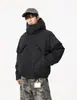 Jaqueta de Algodão Masculina de Nicho Americano para o Inverno Masculina Curta Três-Resistente Roupa de Trabalho Solta Engrossada Quente Casaco de Inverno Tendência