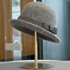 Sombrero de Pescador de Felpa de Pelo de Conejo para Mujer, Estilo Coreano Versátil de Alta Gama para Otoño e Invierno, Sombrero de Cubo para Circunferencia de Cabeza Grande, Sombrero de Cubo de Invierno