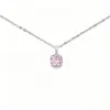 Cadena de Clavícula Rosa con Circonita de Estilo Lujoso Ligero y Suave para Mujer, Collar Tridimensional Microincrustado, Joyería de Alta Gama con un Sentido de Sofisticación, Versátil para el Trabajo