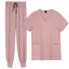 Set Básico de Uniforme de Trabajo Opcional de 10 Colores para Doctores y Enfermeras, Uniforme de Enfermera Pediátrica de Centro Postparto, Ropa de Enfermería y para Lavado de Manos