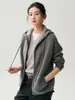 Cárdigan de punto de cachemira para mujer, relajado y casual, holgado y grueso, con doble cremallera, perfecto para otoño e invierno, ofreciendo un estilo de lujo cómodo y discreto